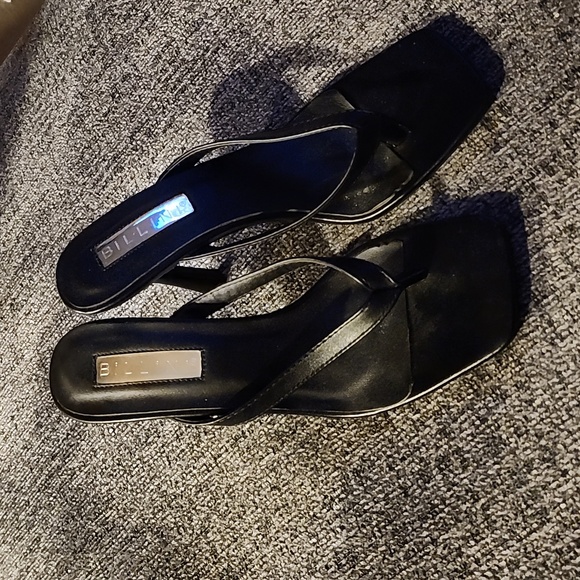 New Billini Princess Polly Solana black heeled thong style sandals, Size 7 - Picture 1 of 10
